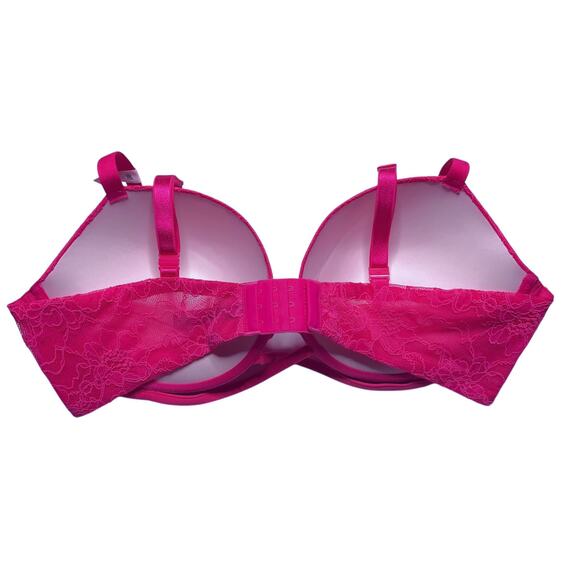 Victoria's Secret Very Sexy Shine Cradle Lace Push-Up Bra Hot Pink Size 42D - Picture 3 of 5